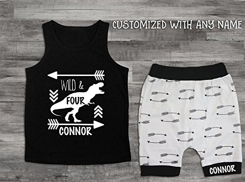 Dinosaur Birthday Tank Boy s Dinosaur Tank Dinosaur 4th Birthday Four Wild 4 Birthday Tank 4th Birthday Outfit Dinosaur Birthday Party