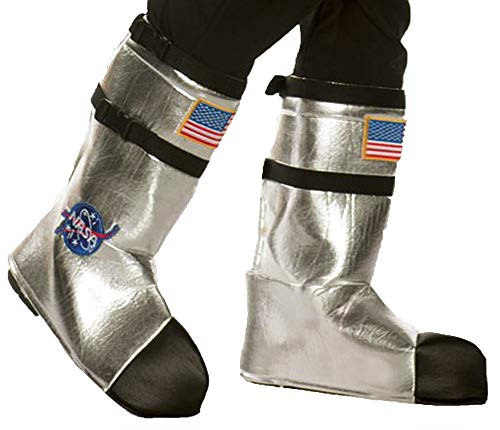 UNDERWRAPS Kid s Children s Astronaut Boot Top Covers Costume - Silver Childrens Costume Silver One Size