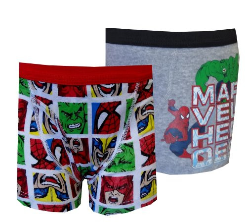 Marvel Comics Heroes 2 Pack Boys Boxer Briefs