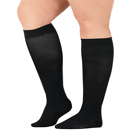 Silver StepsTM Wide Calf Compression Socks 15-20 mmHg