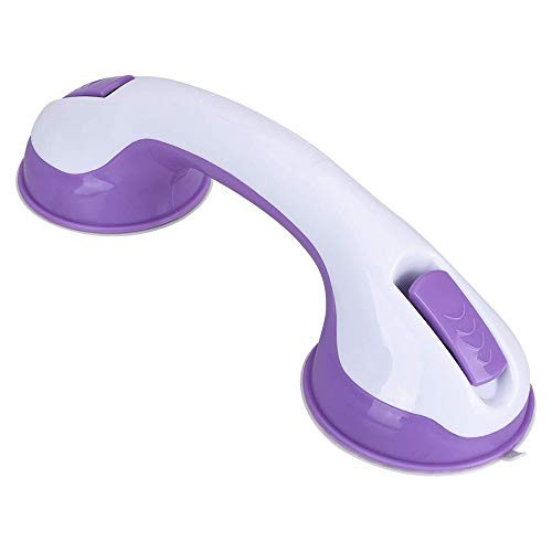 FuAo Suction Cup Shower Grab Bar Shower Handle Bathroom Balance Bar Safety Hand Rail Support Bar for Handicap Elderly Injury Senior Assist Bath Tub Wall Mount Handlepurple