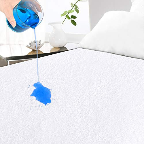 Full Size Mattress Protector Waterproof Breathable Cotton Terry Surface Full Mattress Cover with Waterproof TPU Layer Fitted 14 Deep Pocket Noiseeless Cotton Terry Fitted Mattress Cover Full Size Mattress Protector Waterproof Breathable Cotton Terry Surface Full Mattress Cover with Waterproof TPU Layer Fitted 14 Deep Pocket Noiseeless Cotton Terry Fitted Mattress Cover