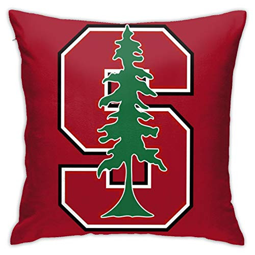 Stanford U University Pillow Cover Throw Pillow Case Throw Pillow Case Modern Cushion Cover Square Pillowcase Decoration for Sofa Bed Chair Car 18 X 18 Inch