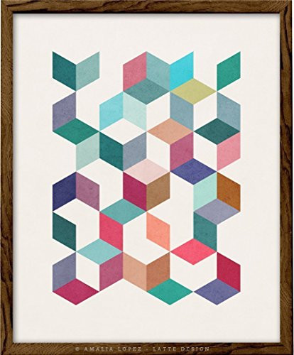 Geometric 5. Geometric print by Latte Design. Geometric art print abstract art poster mid-century art geometric wall art Scandinavian art geometric poster abstract print  Unframed