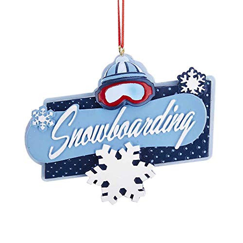 Kurt Adler Snowboarding Ornament for Personalization