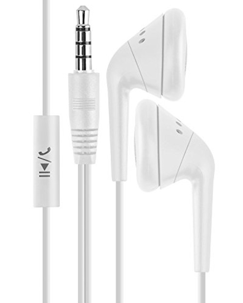 ERTLY In Ear Headphones, 3.5mm Wired Headset, Noise Isolating Stereo Bass Earphones With MicDynamic Drivers Earbuds Provide Stereo for IOS Android Smart Phones - White