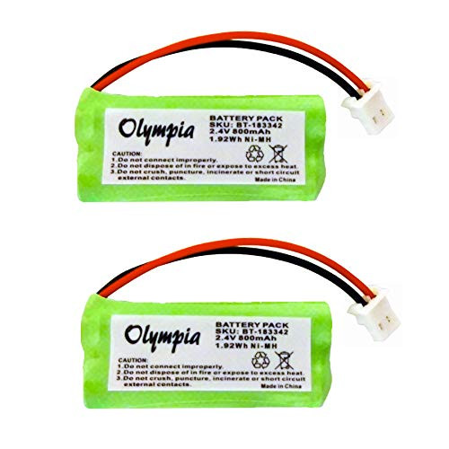 2 Pack Replacement Battery for AT and T CRL82112 Cordless Phone  800mAh 2.4V NI-MH