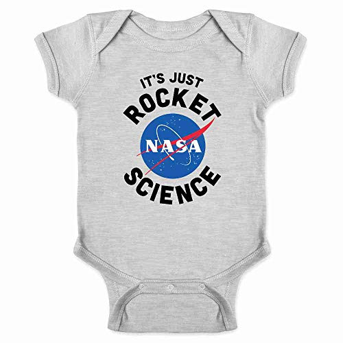 Pop Threads NASA Approved Its Just Rocket Science Funny Gray 6M Infant Baby Boy Girl Bodysuit