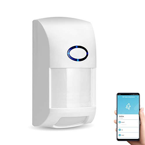 Tuya Smart Motion SensorWiFi Wireless Security Alarmwith Free Notification APP Control Home Security PIR Motion Detector Compatible with Alexa Siri