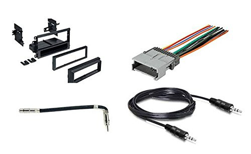 Radio Stereo Install Single Din Dash Kit  plus wire harness  plus antenna adapter for Toyota Matrix 2003 2004 and Pontiac Vibe 2003 2004 2005 2006 2007 2008