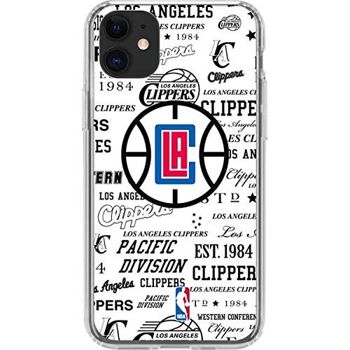 Skinit Clear Phone Case Compatible with iPhone 11 - Officially Licensed NBA Los Angeles Clippers Blast Logos Design
