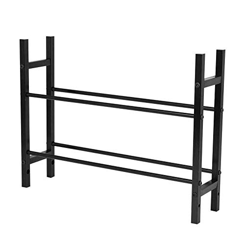 RC Tire Storage Rack Kit 2 Tier RC Alloy Aluminum Tire Storage Rack 1.9 Inch Wheel Tire Storage Rack for SCX10 90046 D90 1 10 Model Crawler Car Schwarz