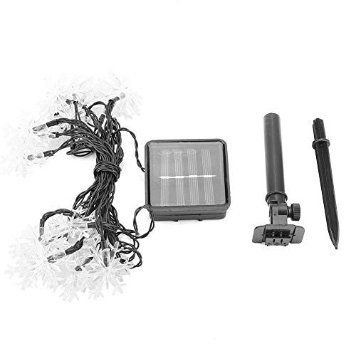CHICIRIS Solar Garden Lights Outdoor Waterproof Outdoor Solar String Lights 20LED Snowflake Solar Powered Lamp Garden Decoration String for Garden Patio Yard