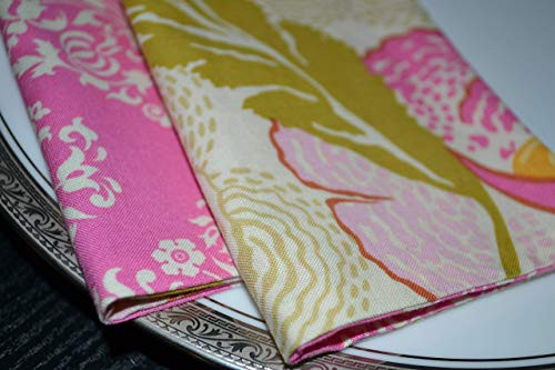 Cloth Napkins Reversible Amy Butler Flowers Set of 4