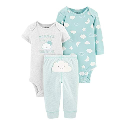 Carter s 3-Piece Cloud Little Character Set  9 Months  Blue Heather