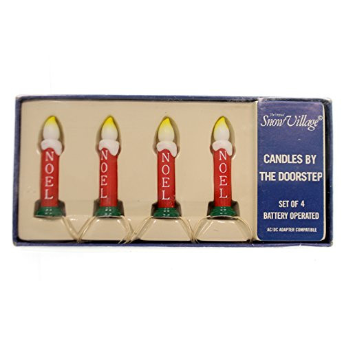 Department 56 Accessory CANDLES BY THE DOORSTEP Plastic Snow Village Christmas 52060