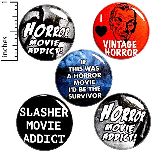 Horror Movie 5 Pack Buttons Pins 1 Inch P11-5