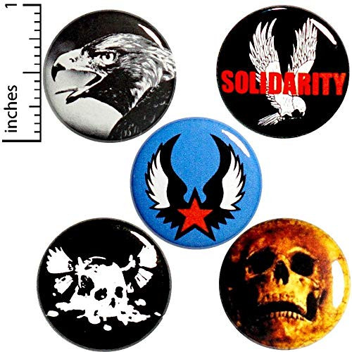 Biker 5 Pack Buttons Pins or Magnets 1 Inch P18-5