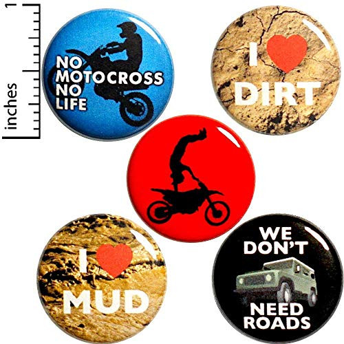 Off-Road 5 Pack Buttons Pin or Magnet 1 Inch P17-2