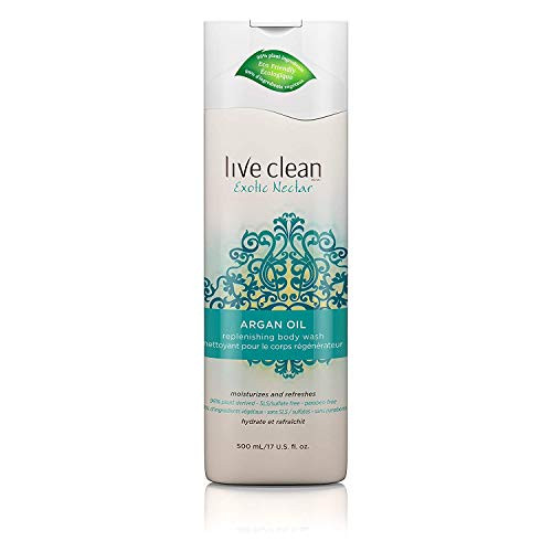 Live Clean Body Wash Argan Oil 17 Ounce  502ml   2 Pack