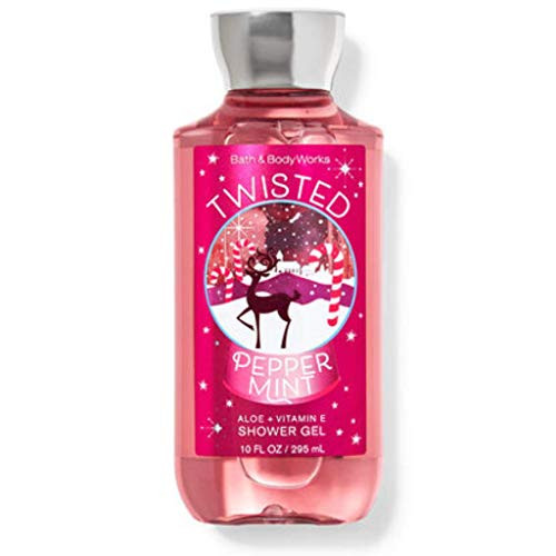 Bath and Body Works Body Care - Full Size Shower Gel Aloe  plus Vitamin E - 10 fl oz - Twisted Peppermint