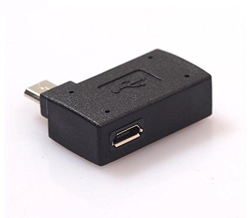 Fun-Home Right Angle USB 2.0 Micro Male to USB Female Host OTG Adapter for SamSung i9100 i9300 With Power Features