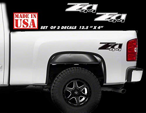 Chevy Z71 4x4 Decals Silverado 2007-2013 GMC Sierra Truck Vinyl Sticker Pair Logo
