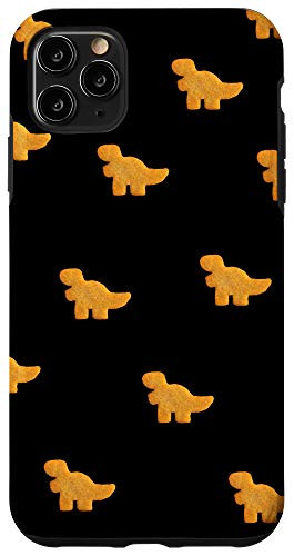 iPhone 11 Pro Max Dino T-Rex Chicken Nugget Pattern   Funny Dino Tyrannosaurus Case