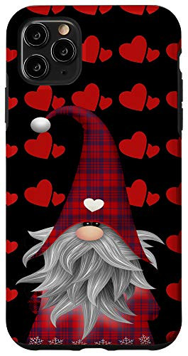 iPhone 11 Pro Max Funny Gnome Love In Buffalo Plaid Cute Valentines Day Gifts Case