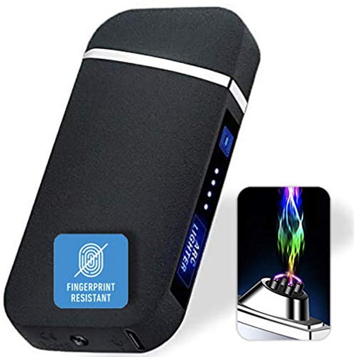 Lighter Electric Arc Lighter USB Rechargeable Windproof Flameless Plasma Lighter with Battery Indicator for Camping Hiking Outdoor Adventure  1