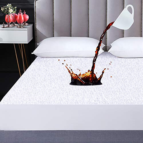 Twin Premium Waterproof Mattress Protector Breathable Terry Surface Mattress Cover Deep Pocket Stretch to 16 inch Noiseless Vinyl Free Bed Cover - 10 Year Quality Assurance Twin Premium Waterproof Mattress Protector Breathable Terry Surface Mattress Cover Deep Pocket Stretch to 16 inch Noiseless Vinyl Free Bed Cover - 10 Year Quality Assurance