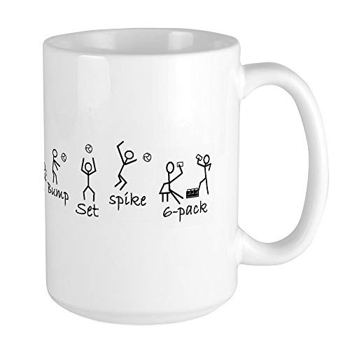 CafePress V-Ball Skills Mugs Coffee Mug Large 15 oz. White Coffee Cup