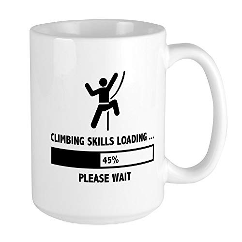 CafePress Climbing Skills Loading Large Mug Coffee Mug Large 15 oz. White Coffee Cup