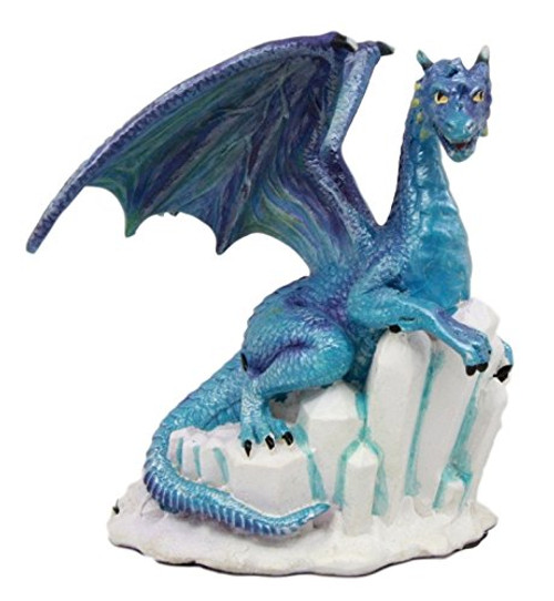 Ebros Gift Blue Snow Wraith Winter Dragon On Giant Ice Crystal Rocks Icebergs Decorative Figurine 4.25 inch H Fantasy Mythical Dungeons and Dragons Medieval Renaissance Themed Collectible Statue Ebros Gift Blue Snow Wraith Winter Dragon On Giant Ice Crystal Rocks Icebergs Decorative Figurine 4.25 inch H Fantasy Mythical Dungeons and Dragons Medieval Renaissance Themed Collectible Statue