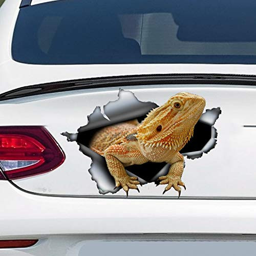 Bearded Dragon car Decal Bearded Dragon car Sticker pet Decal Vinyl Sticker for Cars Windows Walls Fridge Toilet and More - 15 Inch
