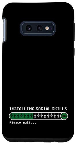 Galaxy S10e Installing social skills please wait Geek Nerd Programmer Case