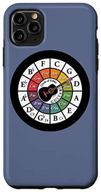 iPhone 11 Pro Max Circle of Fifths Chart Wheel Guitar Acoustic Guitarists Gift Case