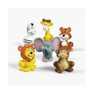 Fun Express 12 Count Vinyl Zoo Animal, 2"
