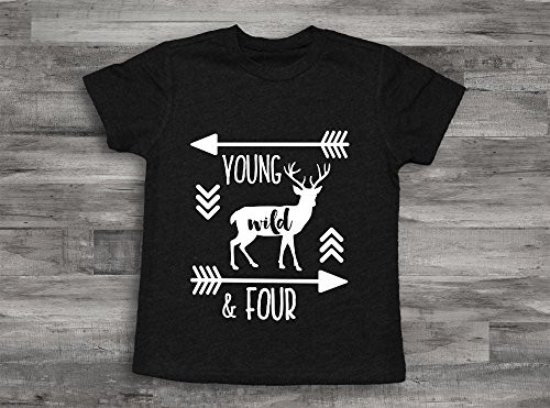 Deer 4th Birthday Shirt Four Ever Wild 4th Birthday Boy Shirt 4 year old birthday shirt 4 year shirt 4 year old Deer Birthday Shirt