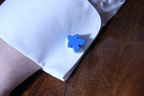 Meeple Cufflinks blue meeples Board game accessories Gamer Cuff Links stocking stuffer for men