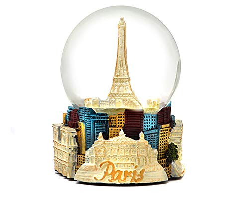 Paris France Pearl Pearlized Snow Globe 65mm - Glass Globe