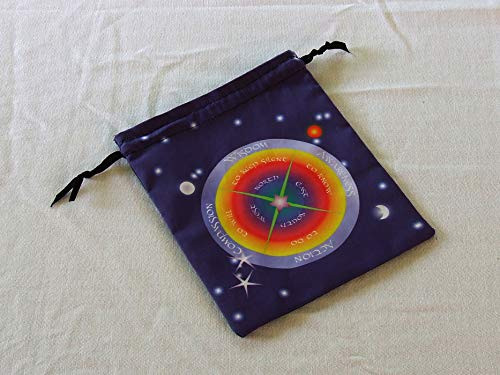 Tarot Bag - Altar Cloth Bag - Four Powers of Magick - for tarot readings and divination runes crystal reading dice