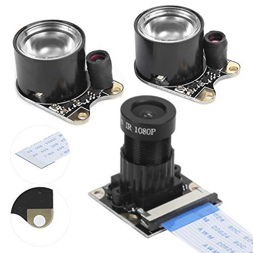 V BESTLIFE Camera Module 1080p Camera Module Board  plus Photosensitive Infrared Night Viewing with 4 Screw Holes for Raspberry Pi 4B 3B plus 3B 2B