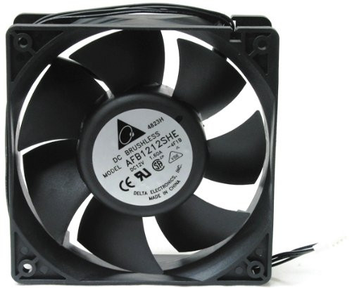 Delta Electronics AFB1212SHE 120x120x38mm Cooling Fan 151.85 CFM 58 dBA 3700 RPM 1.06 AMP PWM 4-pin connector