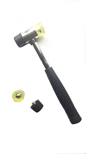 Marketty Tool 25mm Dual Head Nylon Rubber Hammer Jewelers Metal Mallet and Two Conversion Head