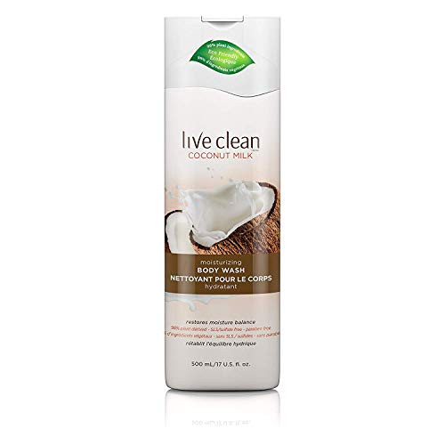 Live Clean Moisturizing Body Wash Coconut Milk 17 Oz   Pack of 2