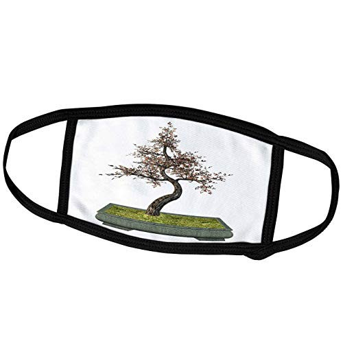 3dRose Boehm Graphics Bonsai - A Cherry Tree Bonsai with Pink Leaves - Face Covers  fc_179994_2