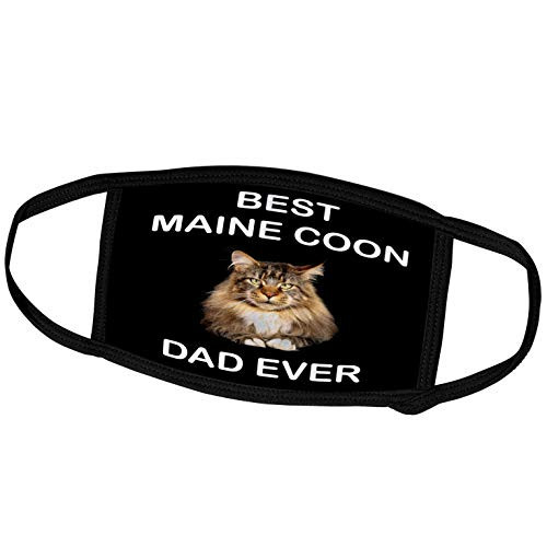 3dRose Face Cover Medium Maine Coon Cat with Best Maine Coon Dad Ever Gift