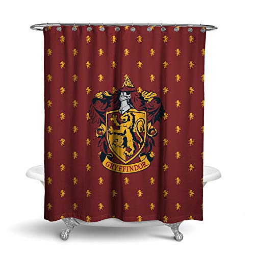 Robe Factory Harry Potter Gryffindor Shower Curtain House Bathroom Decor with Hook Rings