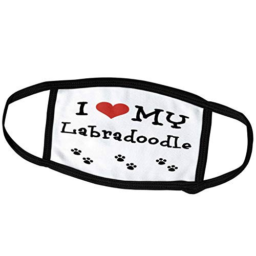 3dRose Face Cover Medium I Love My-Labradoodle